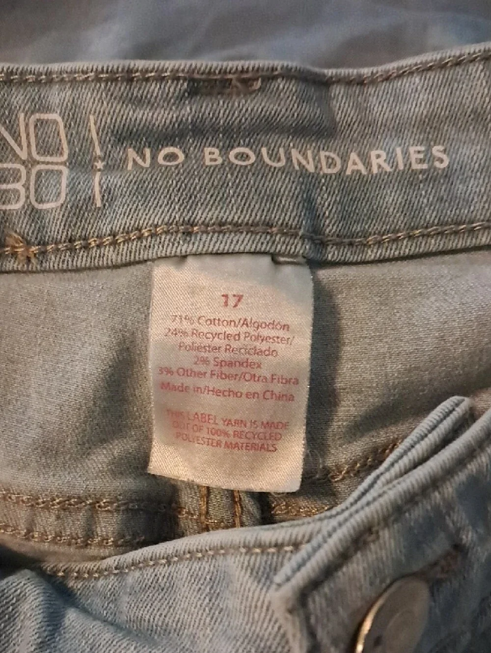 No Boundaries Light Blue Denim Shorts